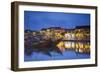 Boats on Thu Bon River at Dusk, Hoi An, Quang Nam, Vietnam, Indochina, Southeast Asia, Asia-Ian Trower-Framed Photographic Print