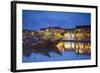 Boats on Thu Bon River at Dusk, Hoi An, Quang Nam, Vietnam, Indochina, Southeast Asia, Asia-Ian Trower-Framed Photographic Print