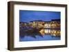 Boats on Thu Bon River at Dusk, Hoi An, Quang Nam, Vietnam, Indochina, Southeast Asia, Asia-Ian Trower-Framed Photographic Print