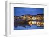 Boats on Thu Bon River at Dusk, Hoi An, Quang Nam, Vietnam, Indochina, Southeast Asia, Asia-Ian Trower-Framed Photographic Print