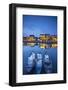 Boats on Thu Bon River at Dusk, Hoi an (Unesco World Heritage Site), Quang Ham, Vietnam-Ian Trower-Framed Photographic Print