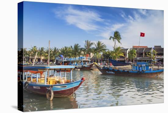 Boats on Thu Bon River, Hoi an (Unesco World Heritage Site), Quang Ham, Vietnam-Ian Trower-Stretched Canvas