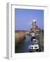 Boats on Waterway and Windmill, Cley Next the Sea, Norfolk, England, United Kingdom-Jeremy Bright-Framed Photographic Print