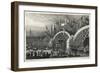 Boats Passing under London Bridge-null-Framed Giclee Print