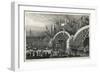 Boats Passing under London Bridge-null-Framed Giclee Print