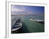 Boats, Playa Norte, Isla Mujeres, Mexico-Walter Bibikow-Framed Photographic Print