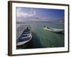 Boats, Playa Norte, Isla Mujeres, Mexico-Walter Bibikow-Framed Photographic Print