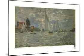 Boats, Regatta at Argenteuil-Claude Monet-Mounted Art Print