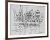 Boats rest in the port at Honfleur, Normandy, France-Richard Lawrence-Framed Photographic Print