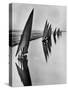 Boats Sailing Along Suez Canal-Alfred Eisenstaedt-Stretched Canvas
