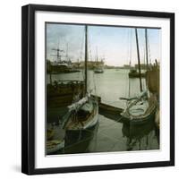 Boats, Saint-Nazaire (Loire-Atlantique, France), around 1900-Leon, Levy et Fils-Framed Photographic Print