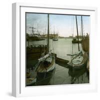 Boats, Saint-Nazaire (Loire-Atlantique, France), around 1900-Leon, Levy et Fils-Framed Photographic Print