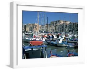 Boats, the Old Fort, La Cala, Palermo, Sicily, Italy-Peter Thompson-Framed Photographic Print