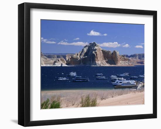 Boats Used for Recreation Moored in Wahweap Marina on Lake Powell in Arizona, USA-Tomlinson Ruth-Framed Photographic Print