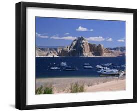 Boats Used for Recreation Moored in Wahweap Marina on Lake Powell in Arizona, USA-Tomlinson Ruth-Framed Photographic Print