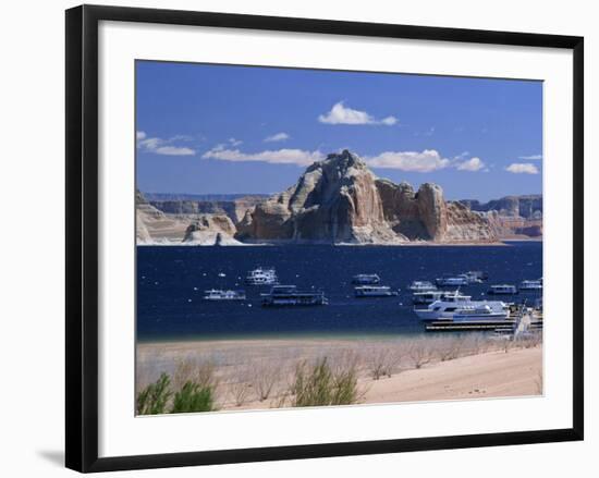 Boats Used for Recreation Moored in Wahweap Marina on Lake Powell in Arizona, USA-Tomlinson Ruth-Framed Photographic Print