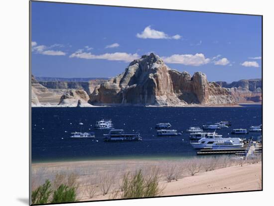 Boats Used for Recreation Moored in Wahweap Marina on Lake Powell in Arizona, USA-Tomlinson Ruth-Mounted Photographic Print