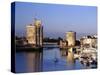 Boats, Vieux Port, Tour Saint-Nicolas, Tour De La Chaine, La Rochelle, France-David Barnes-Stretched Canvas