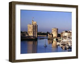 Boats, Vieux Port, Tour Saint-Nicolas, Tour De La Chaine, La Rochelle, France-David Barnes-Framed Photographic Print