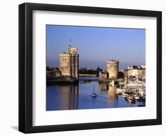 Boats, Vieux Port, Tour Saint-Nicolas, Tour De La Chaine, La Rochelle, France-David Barnes-Framed Photographic Print