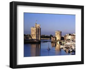 Boats, Vieux Port, Tour Saint-Nicolas, Tour De La Chaine, La Rochelle, France-David Barnes-Framed Photographic Print