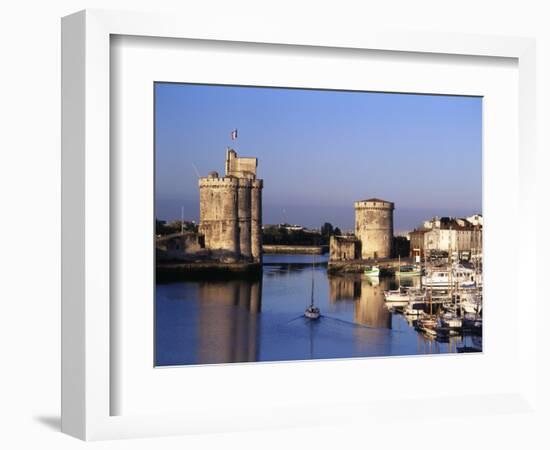 Boats, Vieux Port, Tour Saint-Nicolas, Tour De La Chaine, La Rochelle, France-David Barnes-Framed Photographic Print