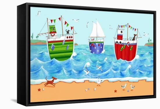Boats-Peter Adderley-Framed Stretched Canvas