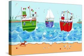 Boats-Peter Adderley-Stretched Canvas