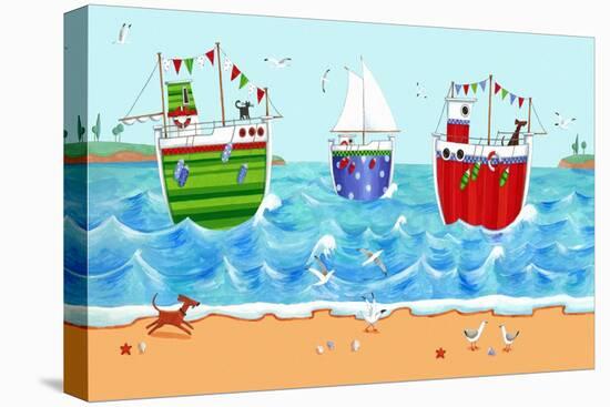 Boats-Peter Adderley-Stretched Canvas