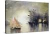 Boats-John Lidzey-Stretched Canvas
