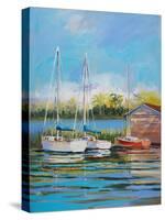Boats-Jane Slivka-Stretched Canvas