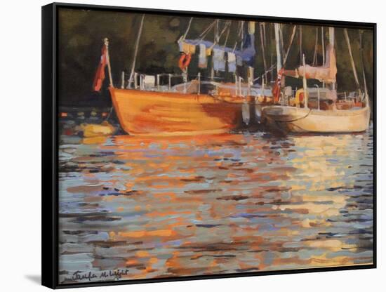 Boats-Jennifer Wright-Framed Stretched Canvas