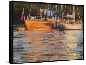 Boats-Jennifer Wright-Framed Stretched Canvas