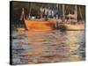 Boats-Jennifer Wright-Stretched Canvas