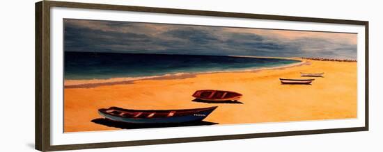Boavista - Capo Verde Beach and Boats-Markus Bleichner-Framed Premium Giclee Print
