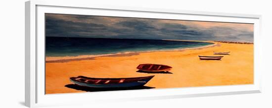 Boavista - Capo Verde Beach and Boats-Markus Bleichner-Framed Premium Giclee Print