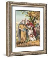 Boaz and Ruth-English School-Framed Giclee Print