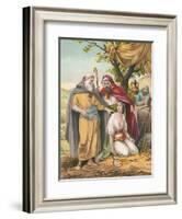 Boaz and Ruth-English School-Framed Giclee Print