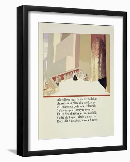 Boaz Chooses Ten Elders in the Market Place-Francois-Louis Schmied-Framed Giclee Print