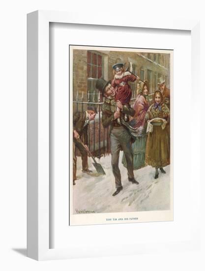 Bob Cratchit and Tiny Tim-null-Framed Photographic Print