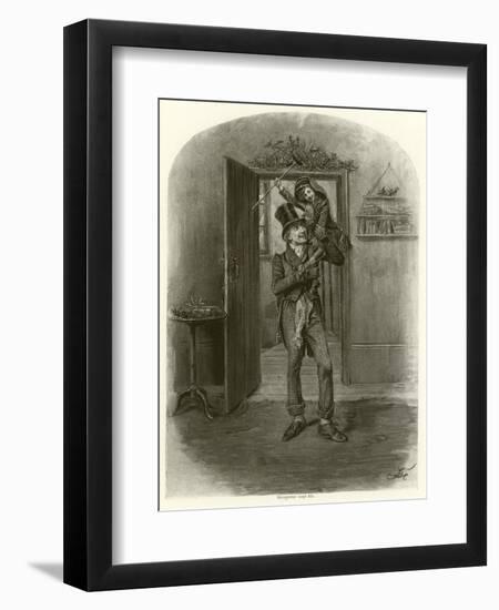 Bob Cratchit and Tiny Tim-Frederick Barnard-Framed Giclee Print