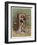 Bob Cratchit with "Tiny Tim" His Crippled Youngest Son-Frederick Barnard-Framed Art Print