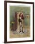 Bob Cratchit with "Tiny Tim" His Crippled Youngest Son-Frederick Barnard-Framed Art Print