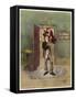 Bob Cratchit with "Tiny Tim" His Crippled Youngest Son-Frederick Barnard-Framed Stretched Canvas