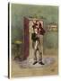 Bob Cratchit with "Tiny Tim" His Crippled Youngest Son-Frederick Barnard-Stretched Canvas