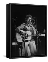 Bob Dylan during Rock Concert at Madison Square Garden-Bill Ray-Framed Stretched Canvas