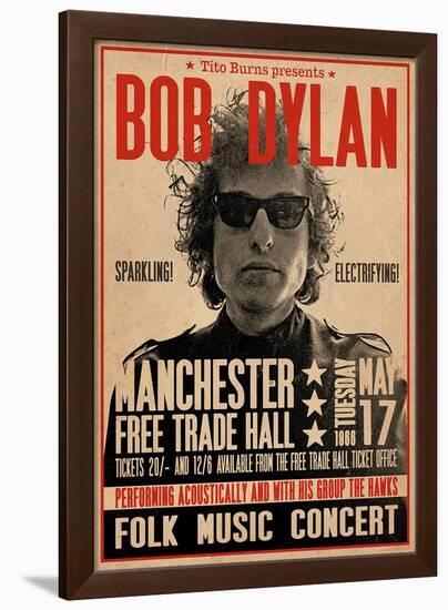 Bob Dylan Manchester Free Trade Hall-null-Framed Poster