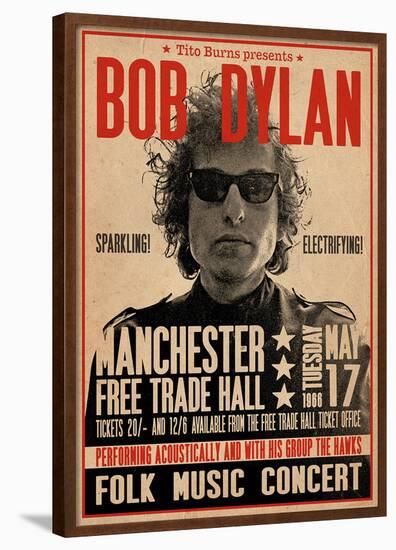 Bob Dylan Manchester Free Trade Hall-null-Framed Poster