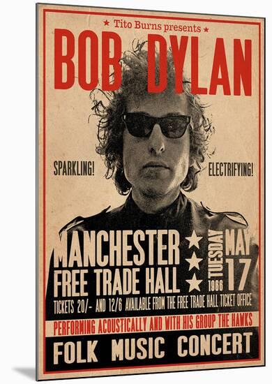 Bob Dylan Manchester Free Trade Hall-null-Mounted Poster