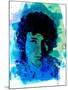 Bob Dylan Watercolor-Nelly Glenn-Mounted Art Print